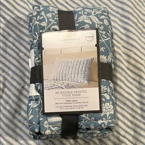 Threshold Floral Blue Voile Sham